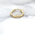 14K Yellow Gold 15mm Twist Hoop Earrings with Hinged Closure, 2mm Thick, Twisted Earrings, Real Gold Hoops, White Gold, Women