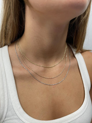 Solid 14K Gold 1.6mm Royal Rope Chain with Lobster Lock, 16" 18" 20" 22" 24" 30" Long, Yellow White Rose Gold, Real Gold Chain, Women