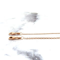 Solid 18K Rose Gold 1mm 1.5mm Oval Cable Chain, 16