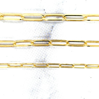 Solid 14K Yellow Gold 7" 7.25" Paperclip Link Chain Bracelet, 2.5mm 3.5mm 4mm Wide Real Gold Bracelet, Women Jewelry