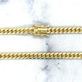 Solid 14K Yellow Gold 2.6mm 3.2mm 3.9mm Miami Cuban Link Chain, 18