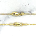 Solid 14K Yellow Gold Diamond Cut Bead Chain, 0.9mm 1.1mm, 16