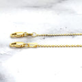 Solid 14K Yellow Gold Diamond Cut Bead Chain, 0.9mm 1.1mm, 16