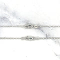 Solid 14K White Gold 0.9mm 1.1mm Diamond Cut Bead Chain, 16