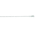 Solid 14K White Gold 0.9mm 1.1mm Diamond Cut Bead Chain, 16