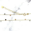 14K Tri-color Gold Dangling Circles Necklace, 18