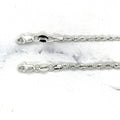 14K White Gold 1.5mm 2mm Lite Rope Chain, 16