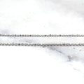 Solid 14K White Gold 0.9mm 1.1mm Diamond Cut Bead Chain, 16