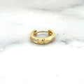 14K Yellow Gold 12mm Faceted Huggie Earrings, 3mm Thick, Small Hoops, Snuggable Earrings