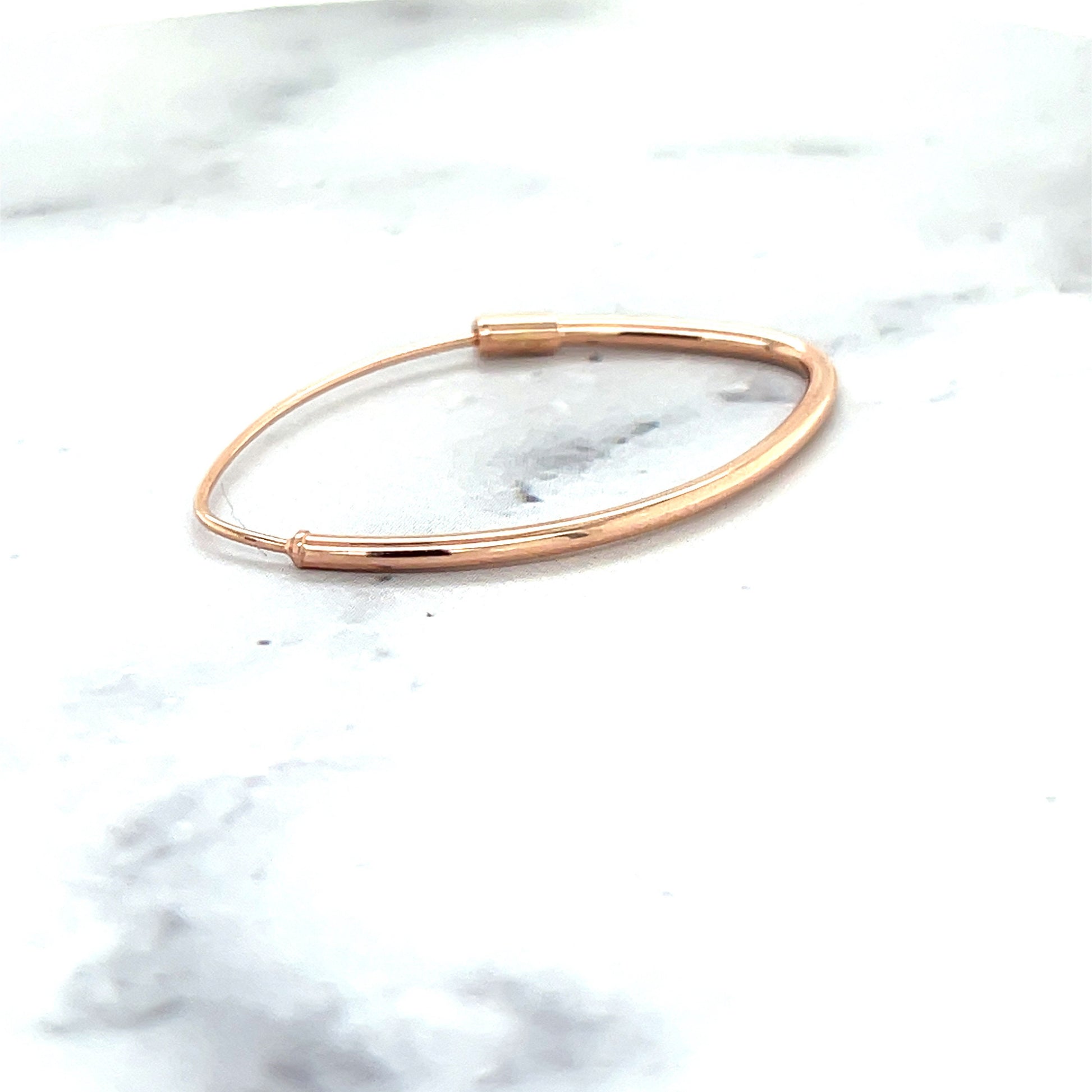 14K Rose Gold Small Polished Marquise Fashion Hoop Earrings, Marquise Shaped Hoop Earrings, Real Gold Hoops, White Gold, Yellow Gold, Women