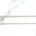 Solid 14K White Gold Diamond Cut Bead Chain, 1mm 1.5mm, 16