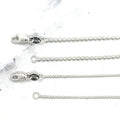 Solid 14K White Gold Diamond Cut Bead Chain, 1mm 1.5mm, 16