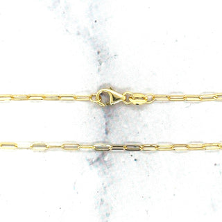 Solid 14K Yellow Gold 10" Paperclip Link Chain Anklet, 1.5mm Wide, Women Anklet Jewelry