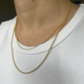 Solid 18K Yellow Gold Bead Chain with Lobster Lock, 1.5mm 2.5mm Wide, 16