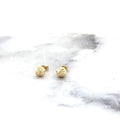 14K Yellow Gold 5mm Diamond Cut/ Textured Crystal Cut Ball Stud Earring, Rose Gold, White Gold, Women Gold Studs