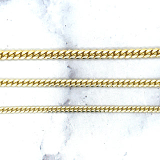 Solid 14K Yellow Gold 2.6mm 3.2mm 3.9mm Miami Cuban Link Chain, 18" 20" 22" 24" 26", Curb Chain, Real Gold Necklace, Unisex, Women