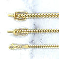 Solid 14K Yellow Gold 2.6mm 3.2mm 3.9mm Miami Cuban Link Chain, 18