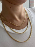 Solid 14K Yellow Gold 2.6mm 3.2mm 3.9mm Miami Cuban Link Chain, 18