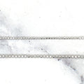 Solid 14K White Gold 0.9mm 1.1mm Diamond Cut Bead Chain, 16