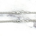 14K White Gold 1.5mm 2mm Lite Rope Chain, 16