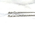 14K White Gold 1.5mm 2mm Lite Rope Chain, 16