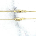 Solid 14K Yellow Gold 0.7mm 0.9mm Round Snake Chain, 16