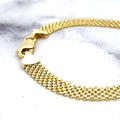 14K Yellow Gold Bismark Chain Necklace 7MM Thick with Lobster Clasp, 16