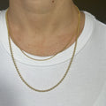 Solid 18K Yellow Gold Bead Chain with Lobster Lock, 1.5mm 2.5mm Wide, 16