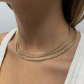 Solid 14K Gold Round Box Chain with Lobster Lock, 1.6mm 2.5mm 3.6mm Wide, 16