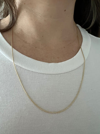 Solid 14K Rose Gold 1.3mm Adjustable Popcorn Chain with Lobster Lock, 22" Long, Set Your Own Length, Real Gold Necklace, Women