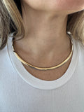 14K Solid 6mm Yellow Gold Classic Omega Necklace, 16