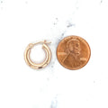 14K Rose Gold 15mm 20mm 25mm 30mm 40mm 45mm 55mm Round Hoop Earrings, 2mm Thick, Classic Gold Hoops, Real Gold Earrings, Women