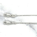 Solid 14K White Gold 0.9mm 1.1mm Diamond Cut Bead Chain, 16