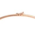 Solid 14K Rose Gold 3mm Classic Omega Necklace, 16