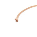 Solid 14K Rose Gold 3mm Classic Omega Necklace, 16