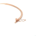 Solid 14K Rose Gold 3mm Classic Omega Necklace, 16