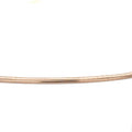 Solid 14K Rose Gold 3mm Classic Omega Necklace, 16