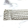 Solid 14K White Gold 1.4mm 1.6mm 1.8mm 2mm 2.5mm 3.0mm Diamond Cut Rope Chain, 16