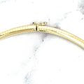 Solid 14K Yellow Gold 6mm Classic Omega Bracelet, 7