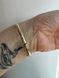 Solid 14K Yellow Gold 6mm Classic Omega Bracelet, 7