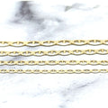 Solid 14K Yellow Gold 3.2mm 4.5mm 5.5mm 6.3mm Mariner Necklace, 16