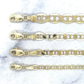 Solid 14K Yellow Gold 3.2mm 4.5mm 5.5mm 6.3mm Mariner Necklace, 16