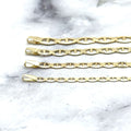 Solid 14K Yellow Gold 3.2mm 4.5mm 5.5mm 6.3mm Mariner Necklace, 16