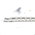 14K White Gold 3.2mm 4.6mm Lite Oval Rolo Necklace, 18