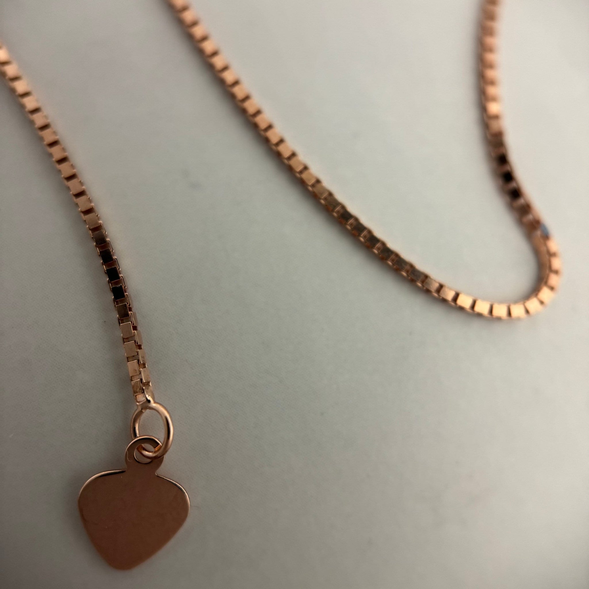 Solid 14K Rose Gold 22" Adjustable Box Chain with Lobster Lock, 0.70mm 0.85mm 1.1mm Wide, Set Your Own Length, Real Gold Box