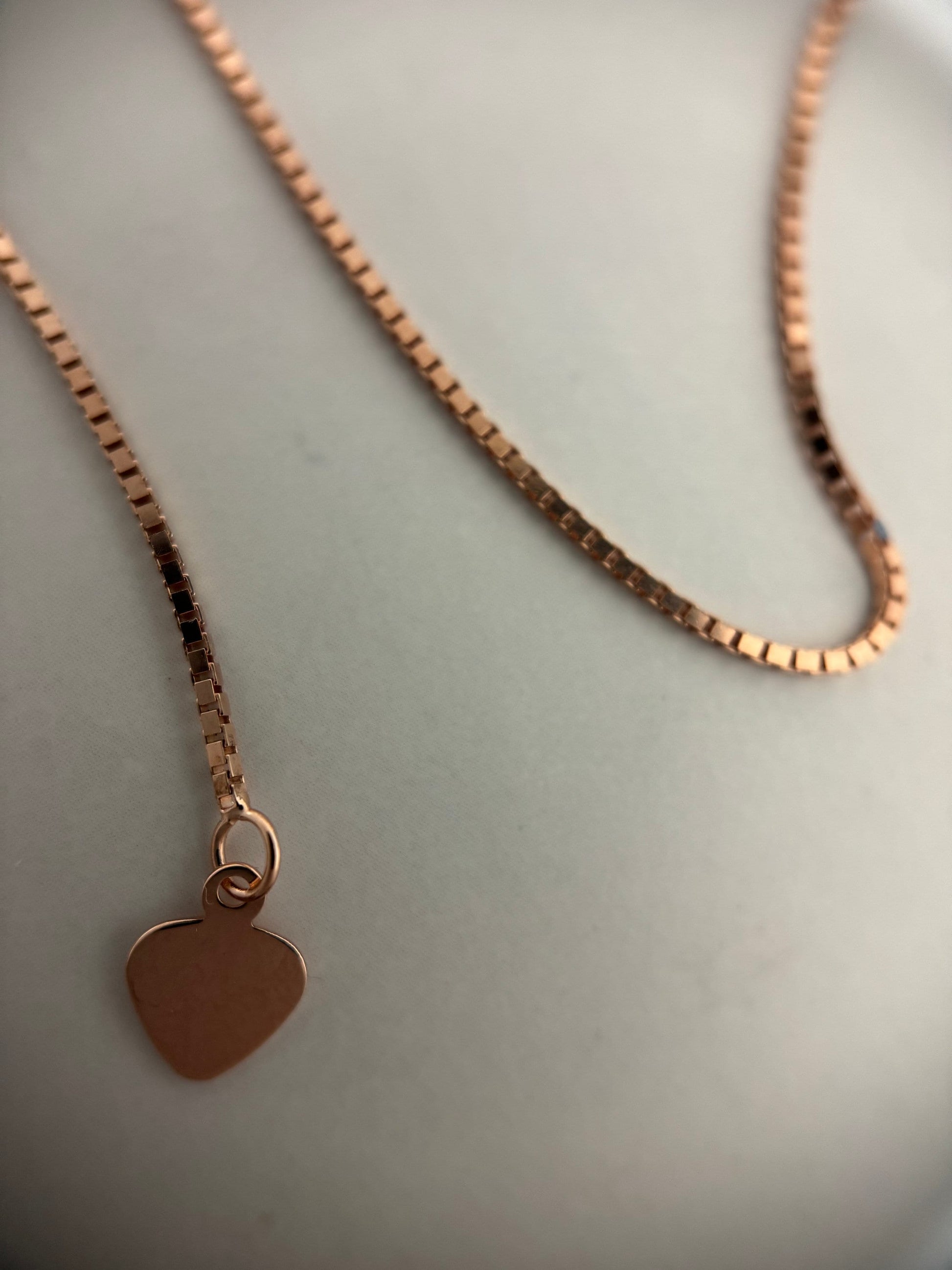 Solid 14K Rose Gold 22" Adjustable Box Chain with Lobster Lock, 0.70mm 0.85mm 1.1mm Wide, Set Your Own Length, Real Gold Box