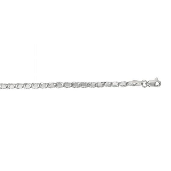 Solid 14K Yellow Gold 3mm Heart Link Necklace, 16" 18" Real Gold Chain, White Gold, Heart Necklace, Women