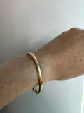 Solid 14K Yellow Gold 6mm Classic Omega Bracelet, 7