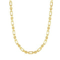 14K Yellow Gold Necklace - 6.3mm Cable Oval Link, 18