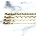 Solid 14K Yellow Gold 3.2mm 4.5mm 5.5mm 6.3mm Mariner Necklace, 16